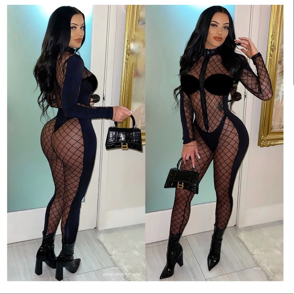 Fishnet Jumpsuit Size Small